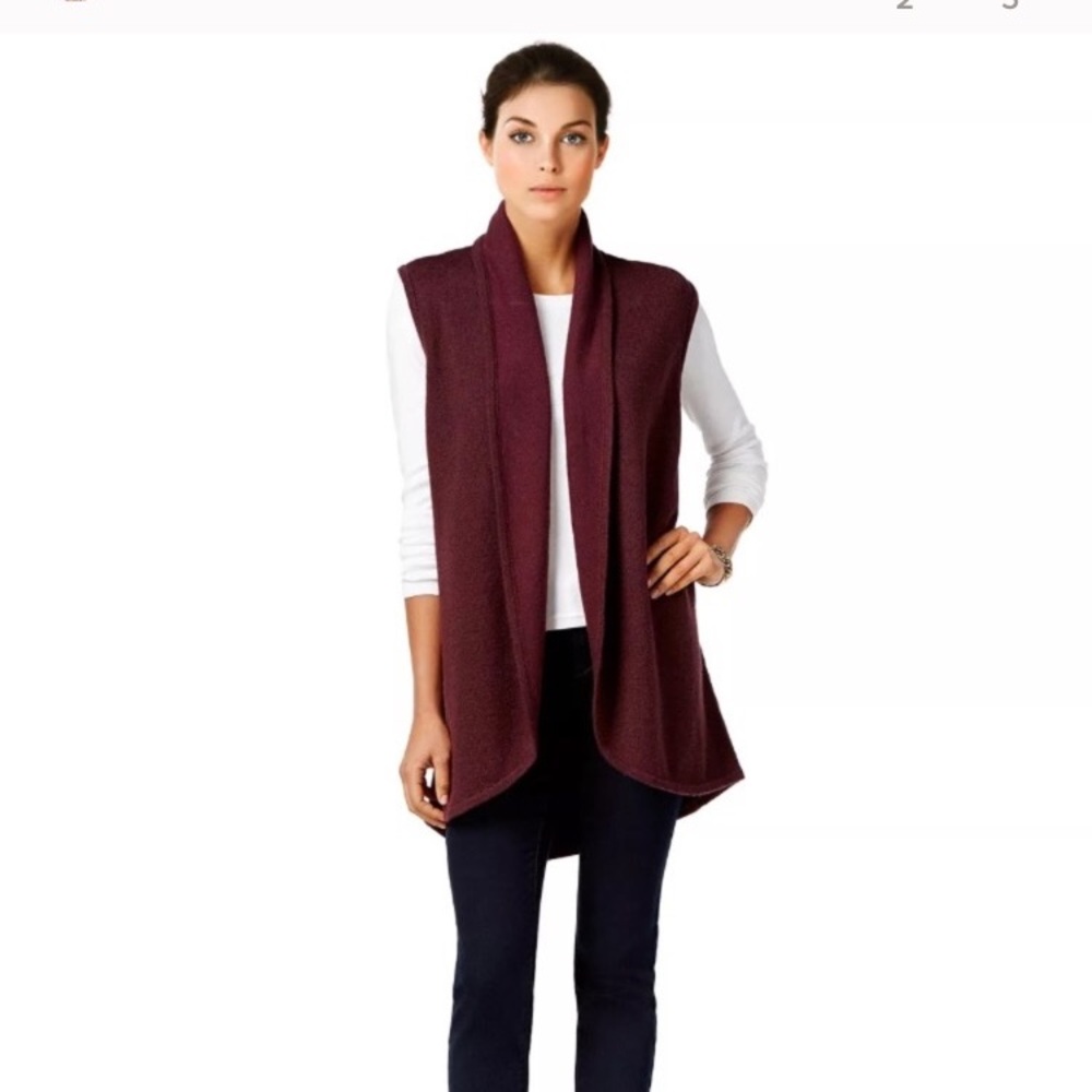 Burgundy sweater vest